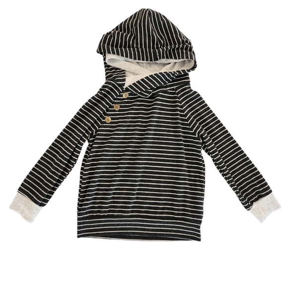 AMPERSAND AVE Other - Ampersand Avenue Grey Striped Double Hoodie Kid's 3T